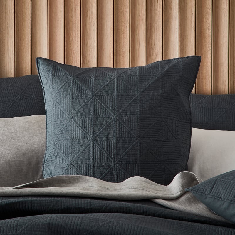 Prism Graphite Quilted Pillowcase