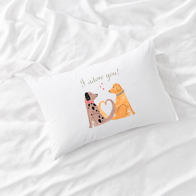 I Adore You Dogs Pillowcase