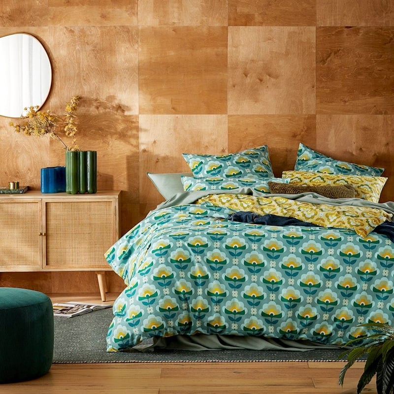 Retro Peacock Stems Pillowcases