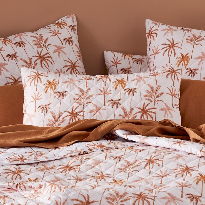 Palm Beach Pink Quilted Pillowcases