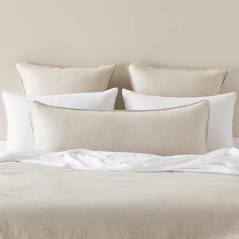 Vintage Washed Linen Linen Bolster Pillowcase