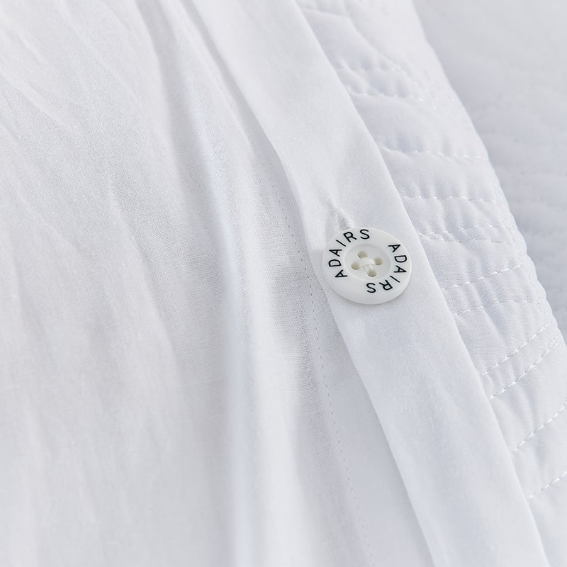 Sunflower Quilted White Quilt Cover + Pillowcases