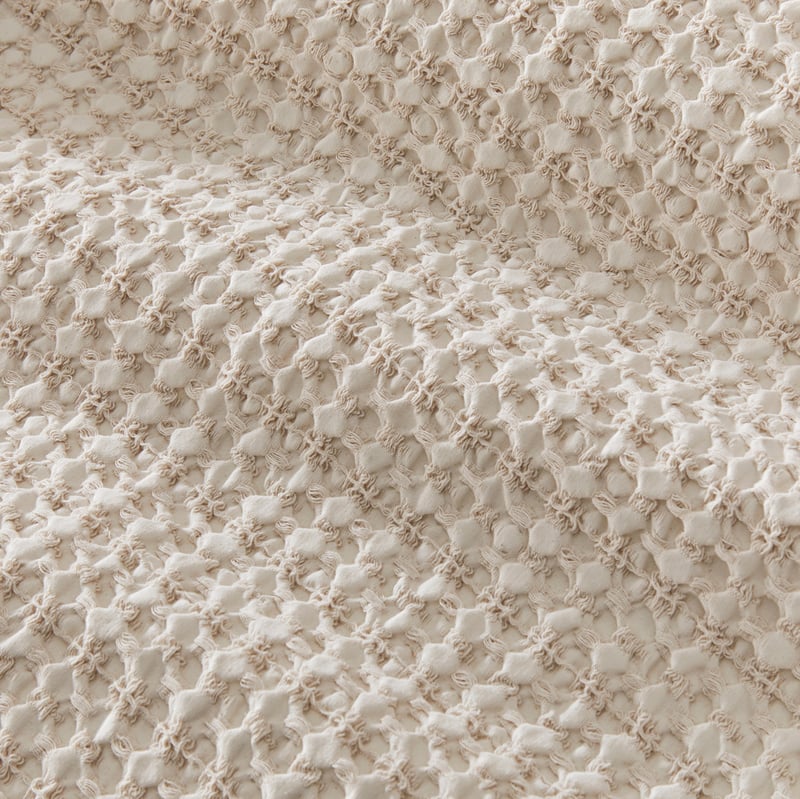 Ren Waffle Oatmeal Quilt Cover Separates