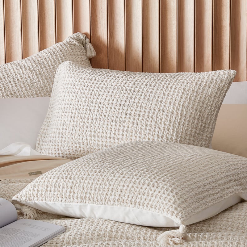 Ren Waffle Oatmeal Quilt Cover Separates