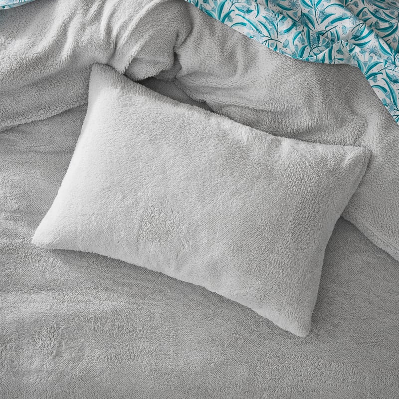 Sherpa Grey Quilt Cover Set + Pillowcases