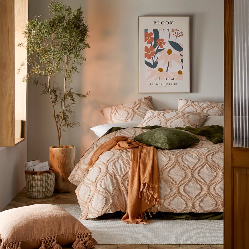 Tara Soft Clay Tufted Quilt Cover