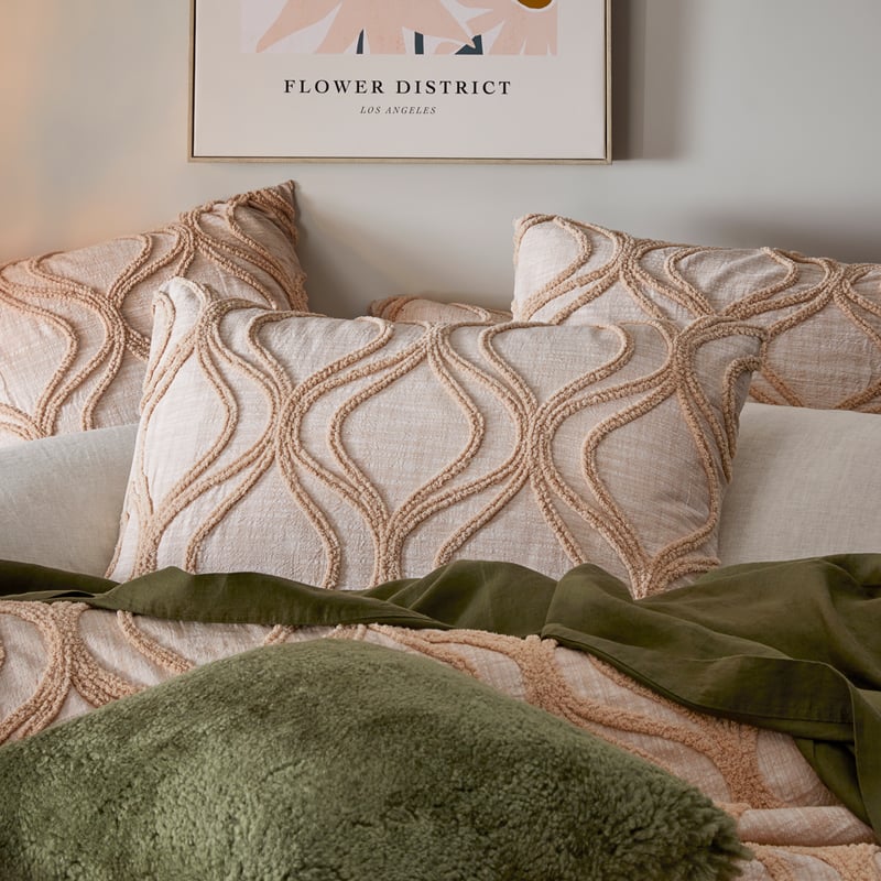 Tara Soft Clay Tufted Quilt Cover