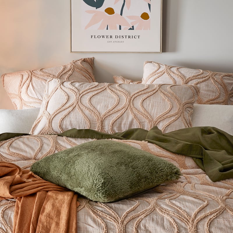 Tara Soft Clay Tufted Quilt Cover