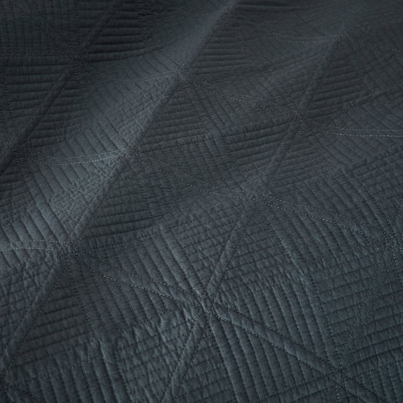Prism Graphite Quilted Quilt Cover + Pillowcases