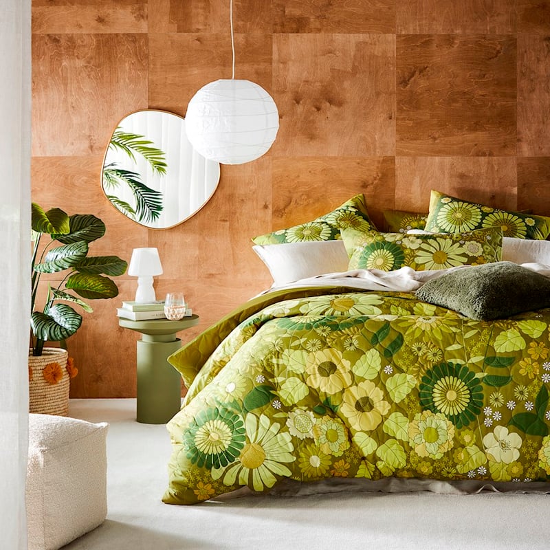 Lime Daisy Quilted Pillowcases