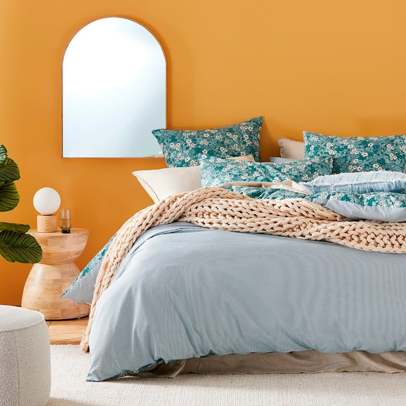 Cypress Bloom Green Quilt Cover Set + Pillowcases