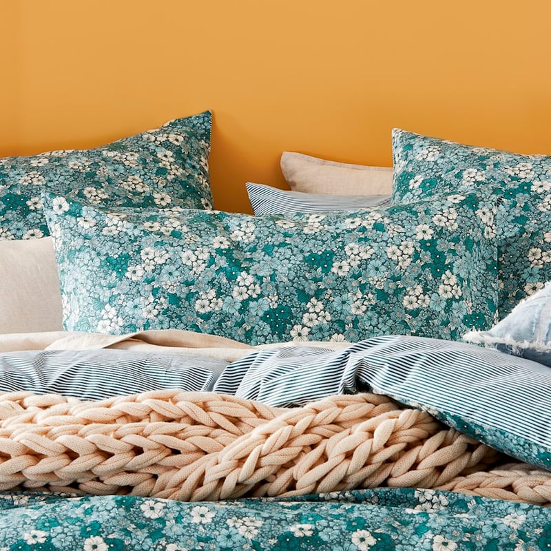 Cypress Bloom Green Quilt Cover Set + Pillowcases