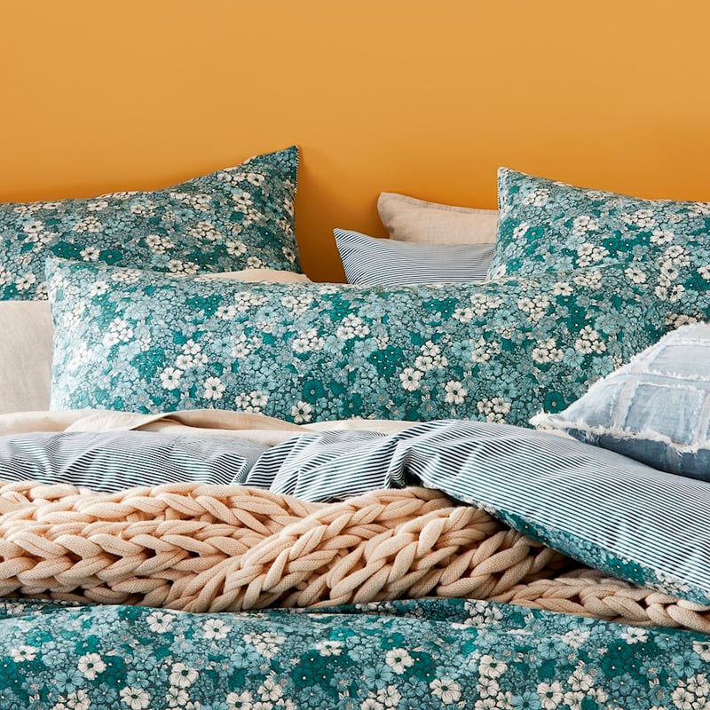 Cypress Bloom Green Quilt Cover Set + Pillowcases