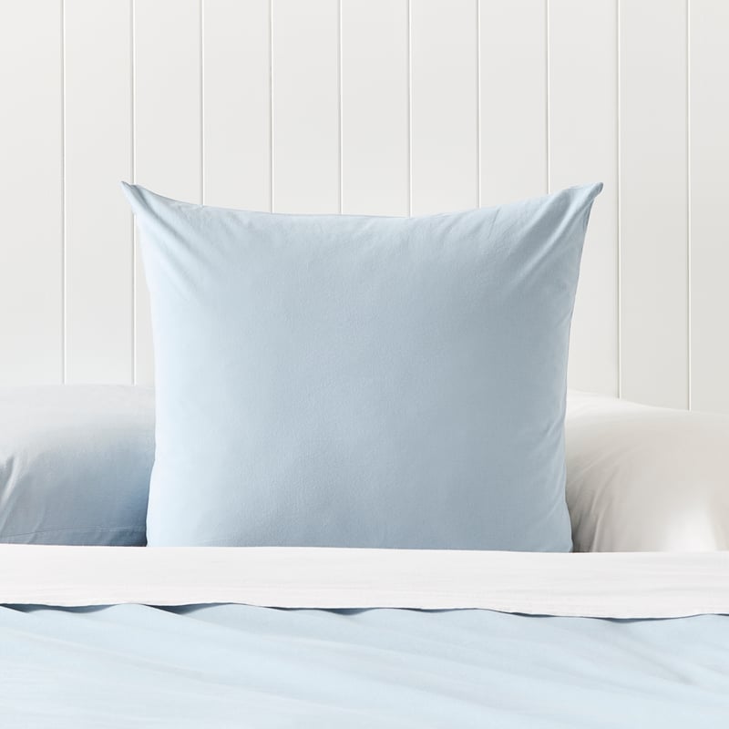 Stonewashed Cotton Ice Blue Pillowcases