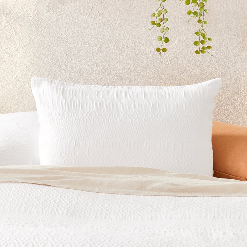 Arti Matelasse White Quilt Cover + Pillowcases