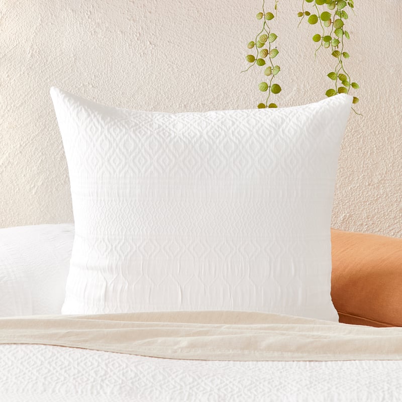 Arti Matelasse White Quilt Cover + Pillowcases