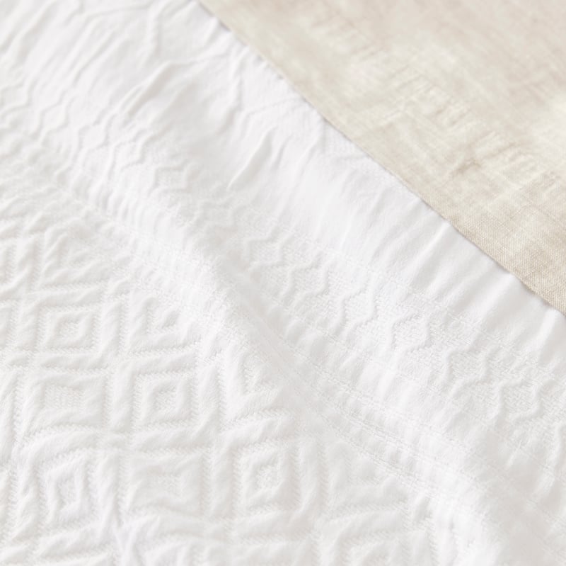 Arti Matelasse White Quilt Cover + Pillowcases