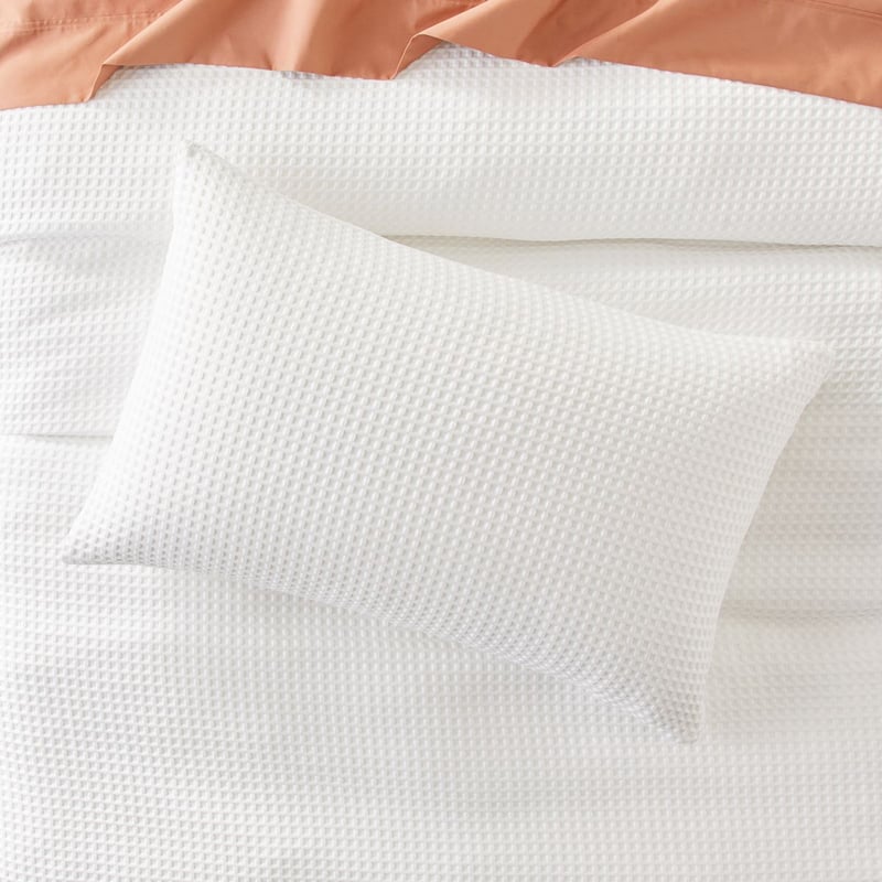 Windsor Waffle White Quilted Coverlet Set + Separates