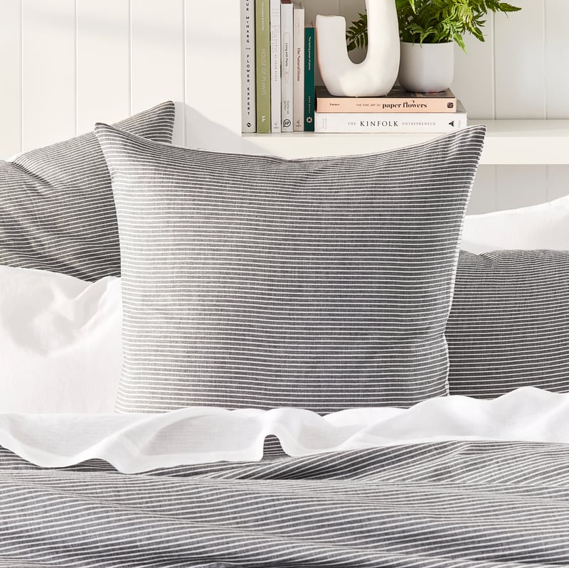 Cove Off White & Onyx Stripe Quilt Cover Set + Separates