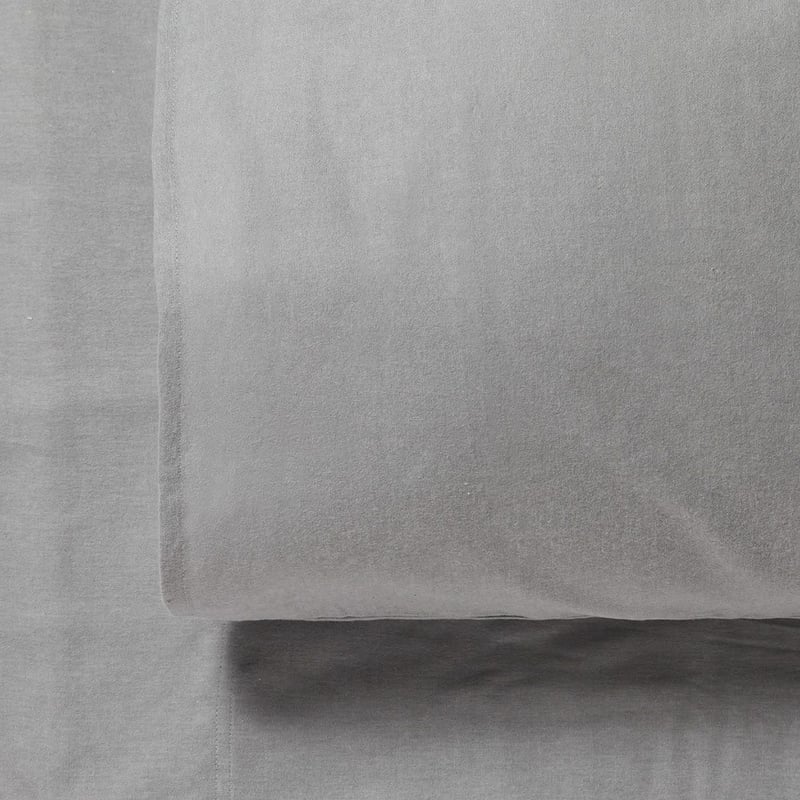 Flannelette Sheet Set Grey