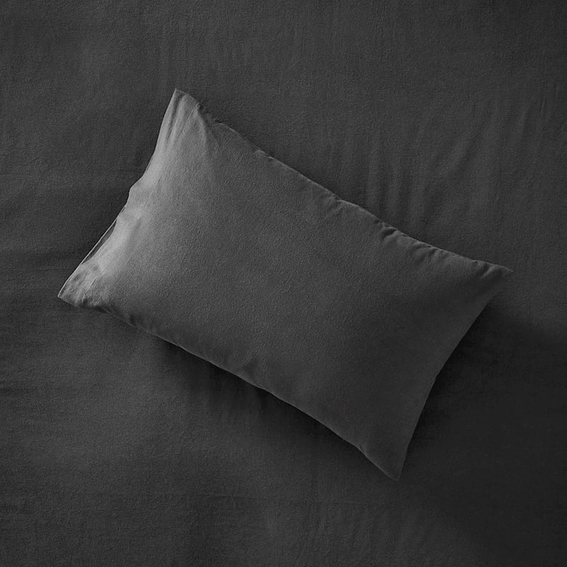 Flannelette Charcoal Sheet Separates + Pillowcases