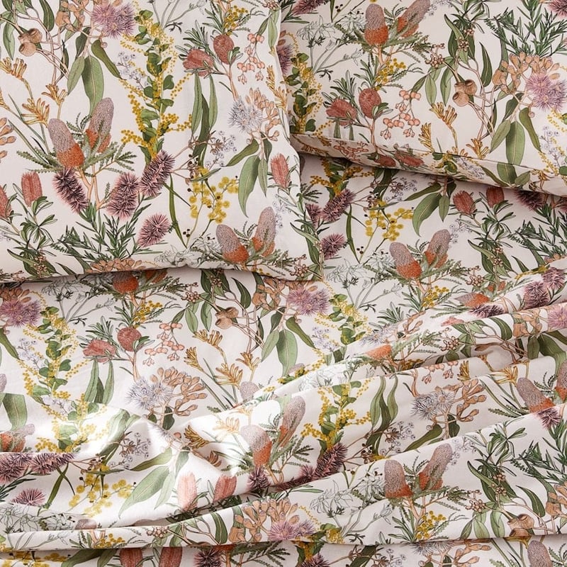 Printed Lilly Pilly Multi Sheet Set + Pillowcases