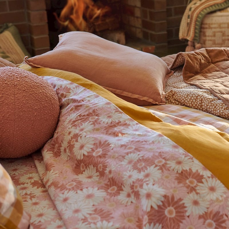 Printed Pink Daisy Dreams Sheet Set + Pillowcases