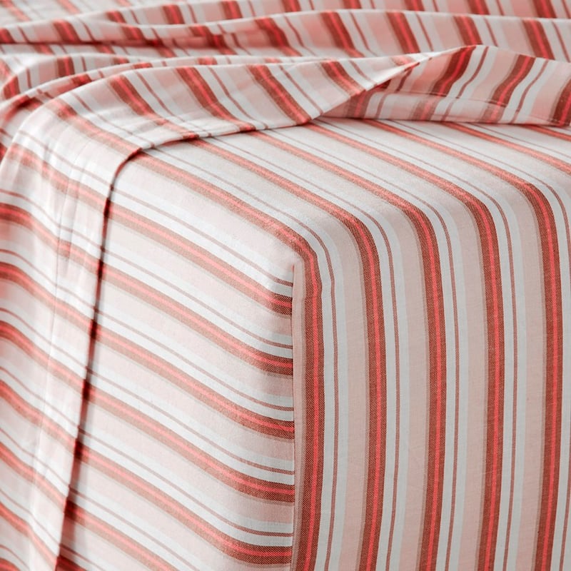 Yarn Dyed Rose Stripe Cotton Sheet Set