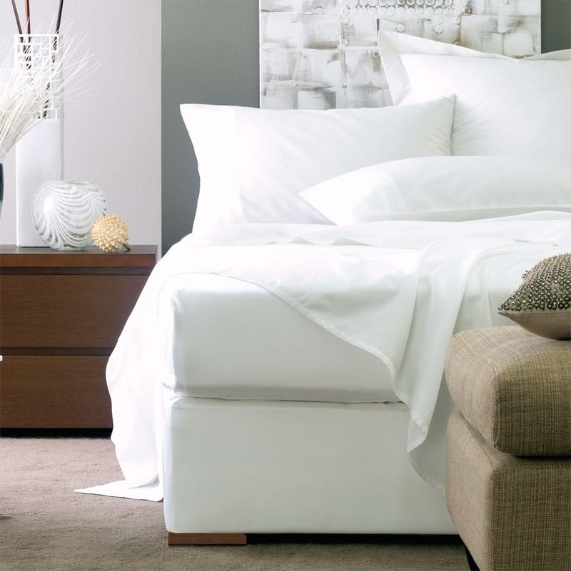 Faux Suede Bedwrap White