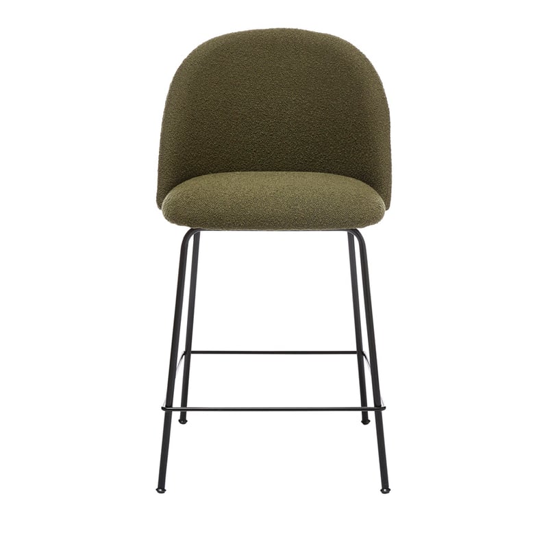 Otis Forest Boucle & Black Counter Stool