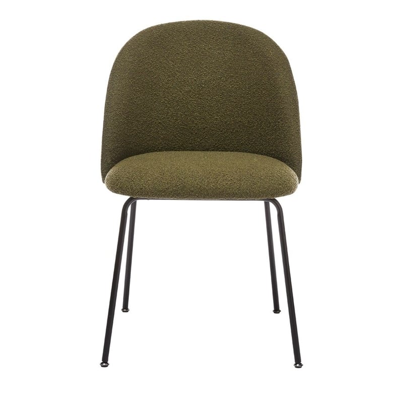 Otis Forest Boucle & Black Dining Chair Set of 2 