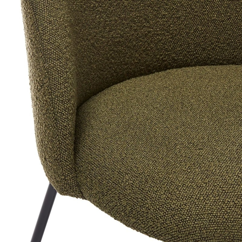 Otis Forest Boucle & Black Dining Chair Set of 2 