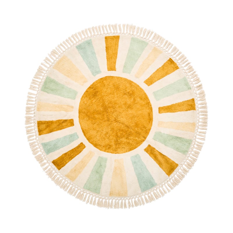 Retro Sun Sage & Ochre Multi Round Rug