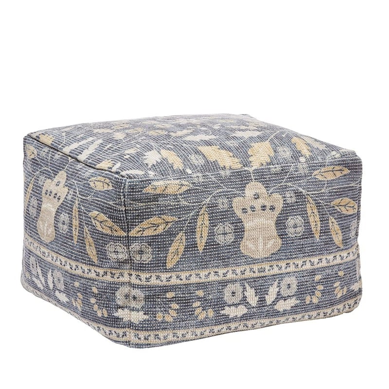 Cardiff Midnight Floral Pouf