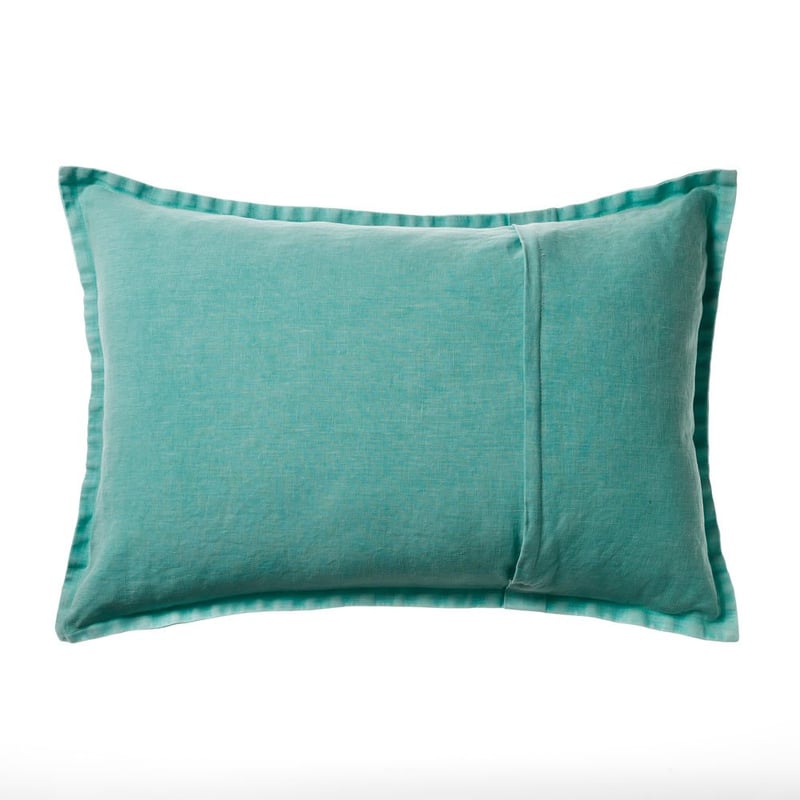 Vintage Washed Linen Spearmint Long Cushion