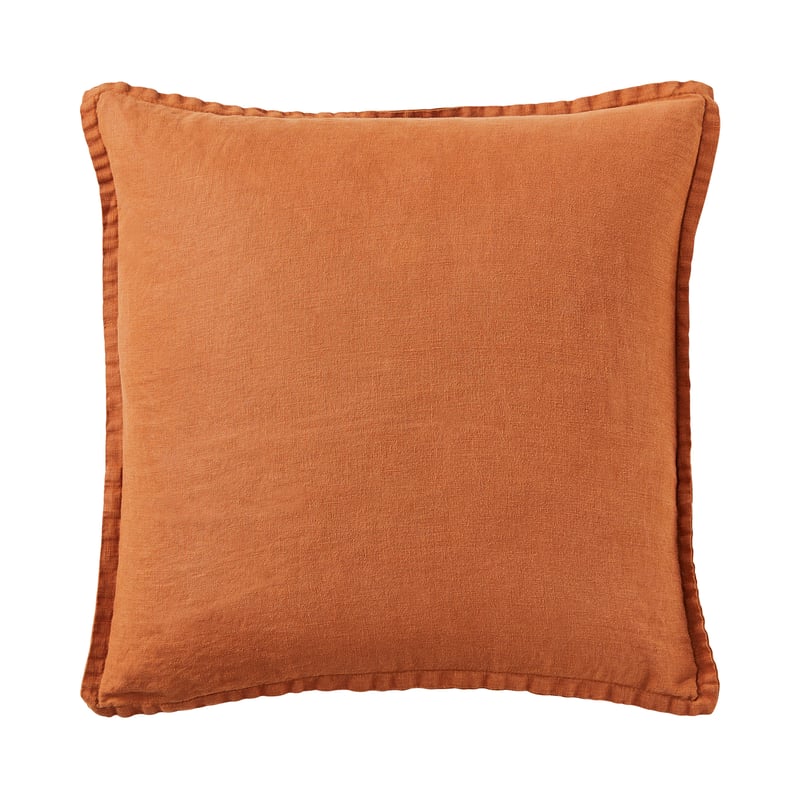 Belgian Vintage Washed Linen Ginger Cushion