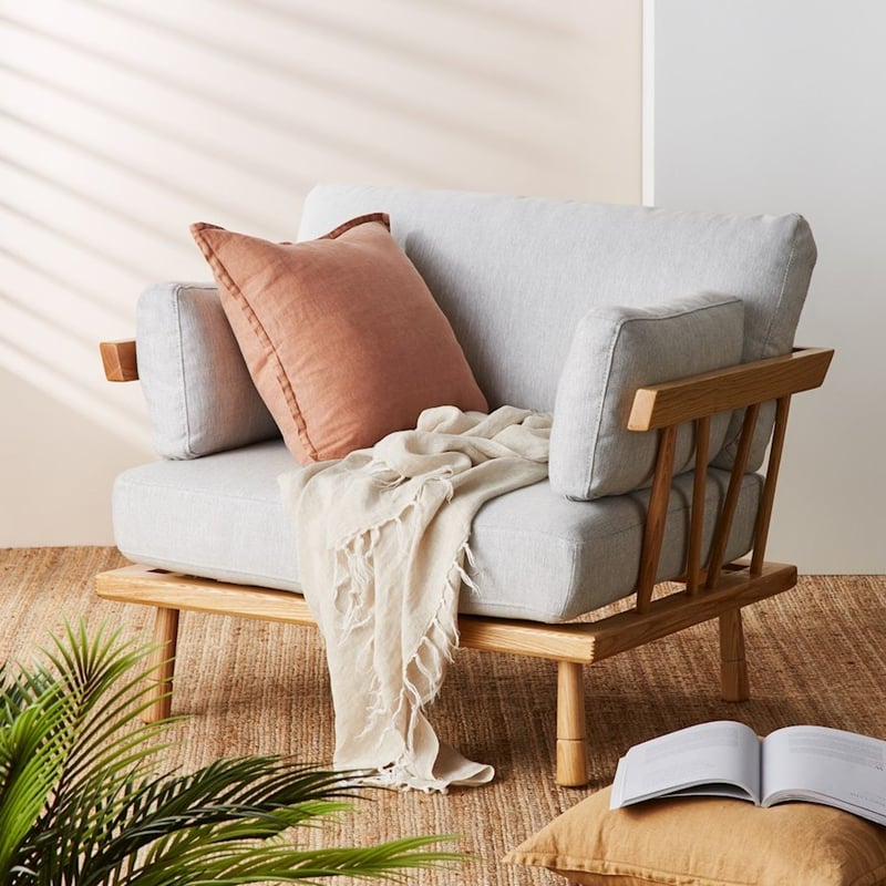 Belgian Desert Sand Vintage Washed Linen Cushion