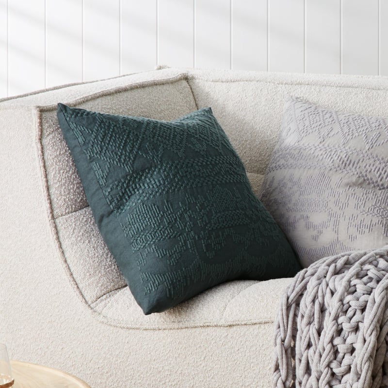 Madaya Dark Jade Linen Cushion
