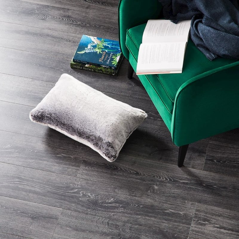 Montana Fur Grey Wolf Long Cushion