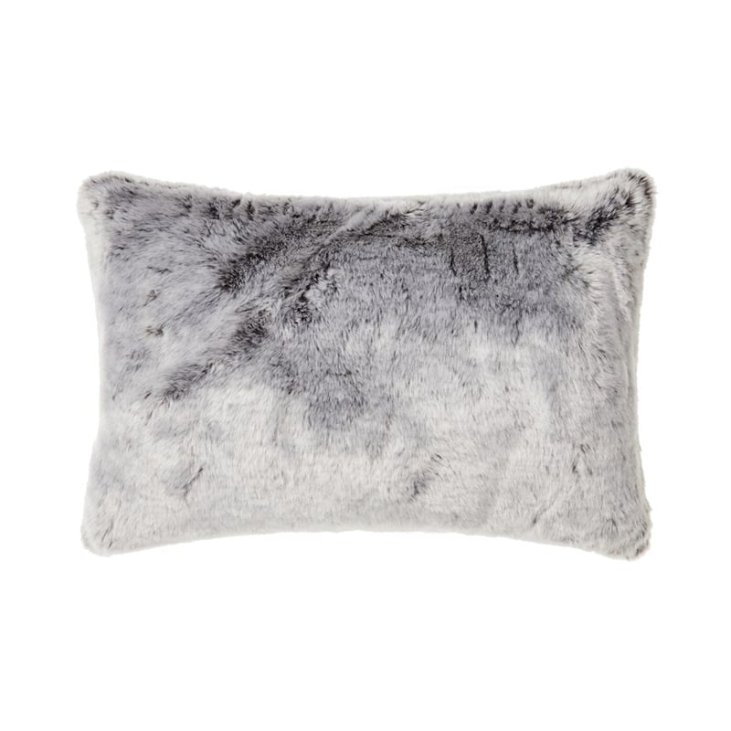 Montana Fur Grey Wolf Long Cushion