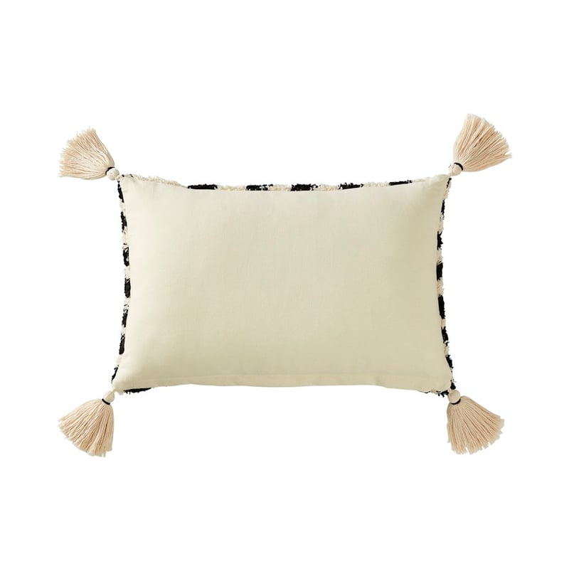 Checkerboard Black Tufted Cushion