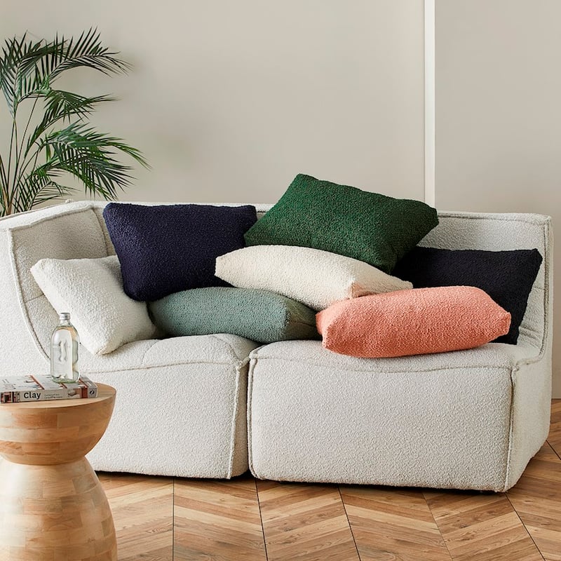 Greenwich Green Boucle Cushion