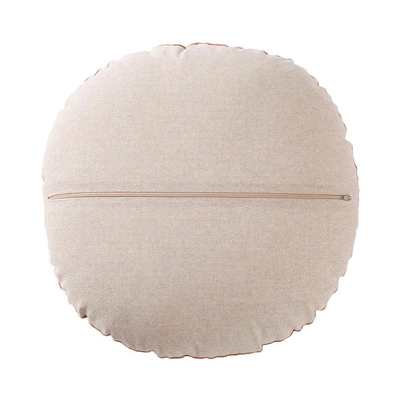 Bombay Deep Tobacco Round Velvet Cushion