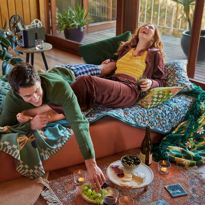 Nature is Waiting Green Long Linen Cushion