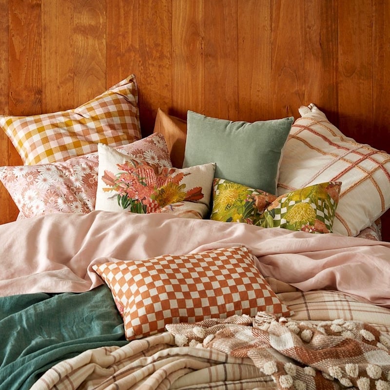 Nature is Waiting Green Long Linen Cushion