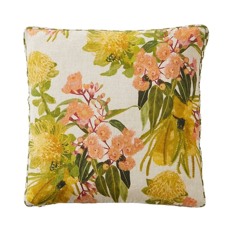 Nature is Waiting Green Linen Cushion