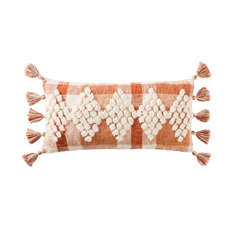 Hyde Tobacco & Rust Check Cushion