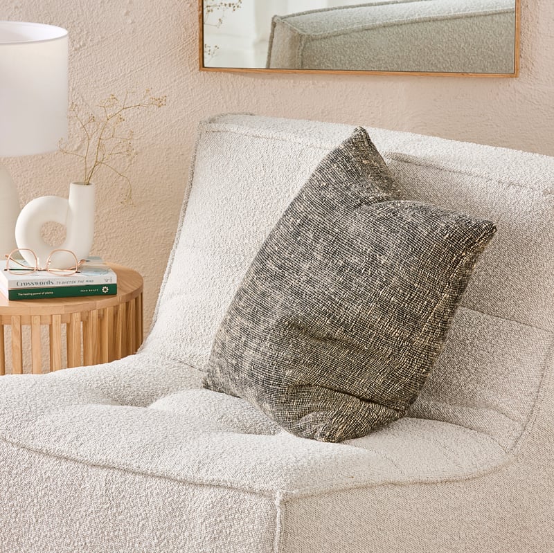 Caspian Natural & Black Cushion
