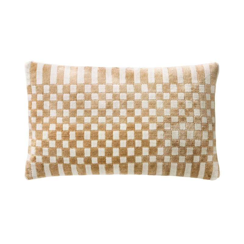 Luxton Beige & Ivory Velvet Cushion