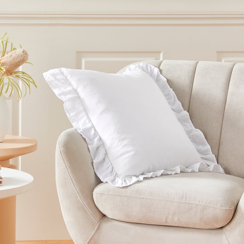 Andi White Linen Cushion